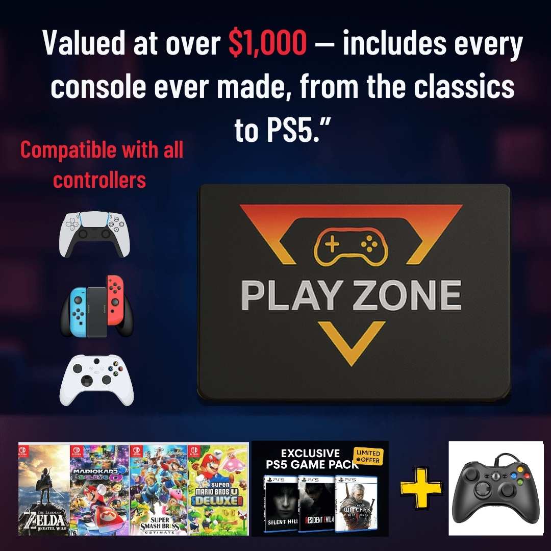All-in-One Gaming System – Plug & Play in Seconds Playzone™