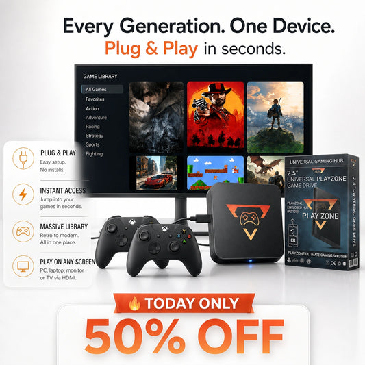 All-in-One Gaming System – Plug & Play in Seconds Playzone™