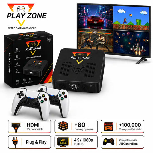 PlayZone™TV All-in-One HDMI Gaming Console – Plug & Play on Your TV in Seconds