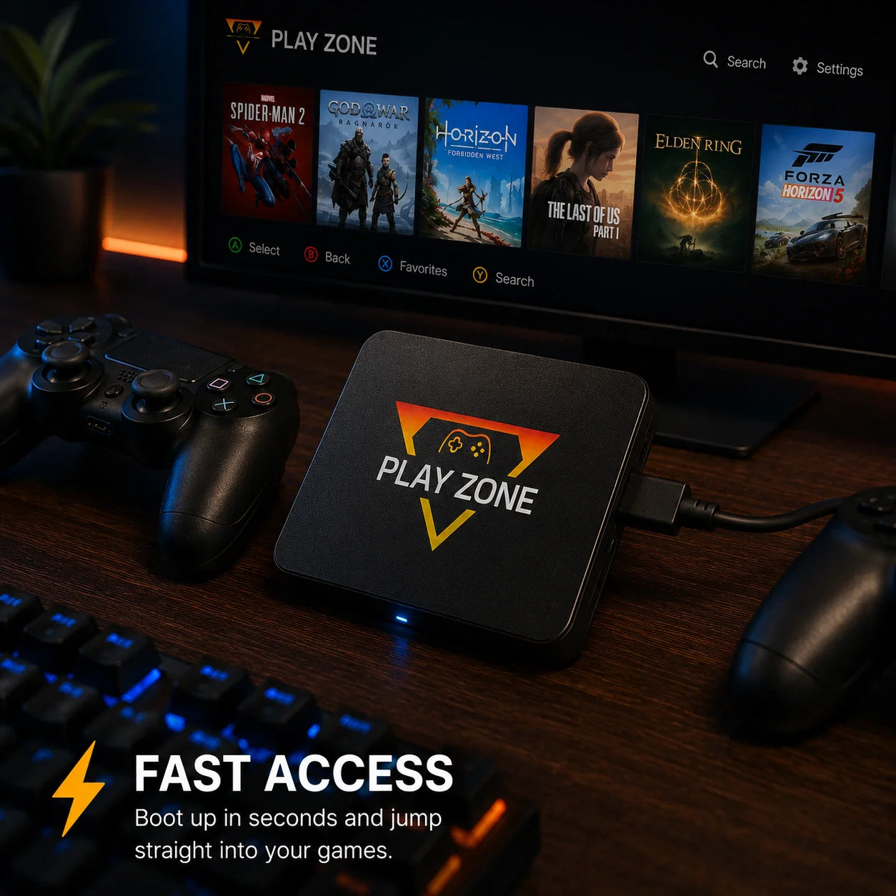 All-in-One Gaming System – Plug & Play in Seconds Playzone™